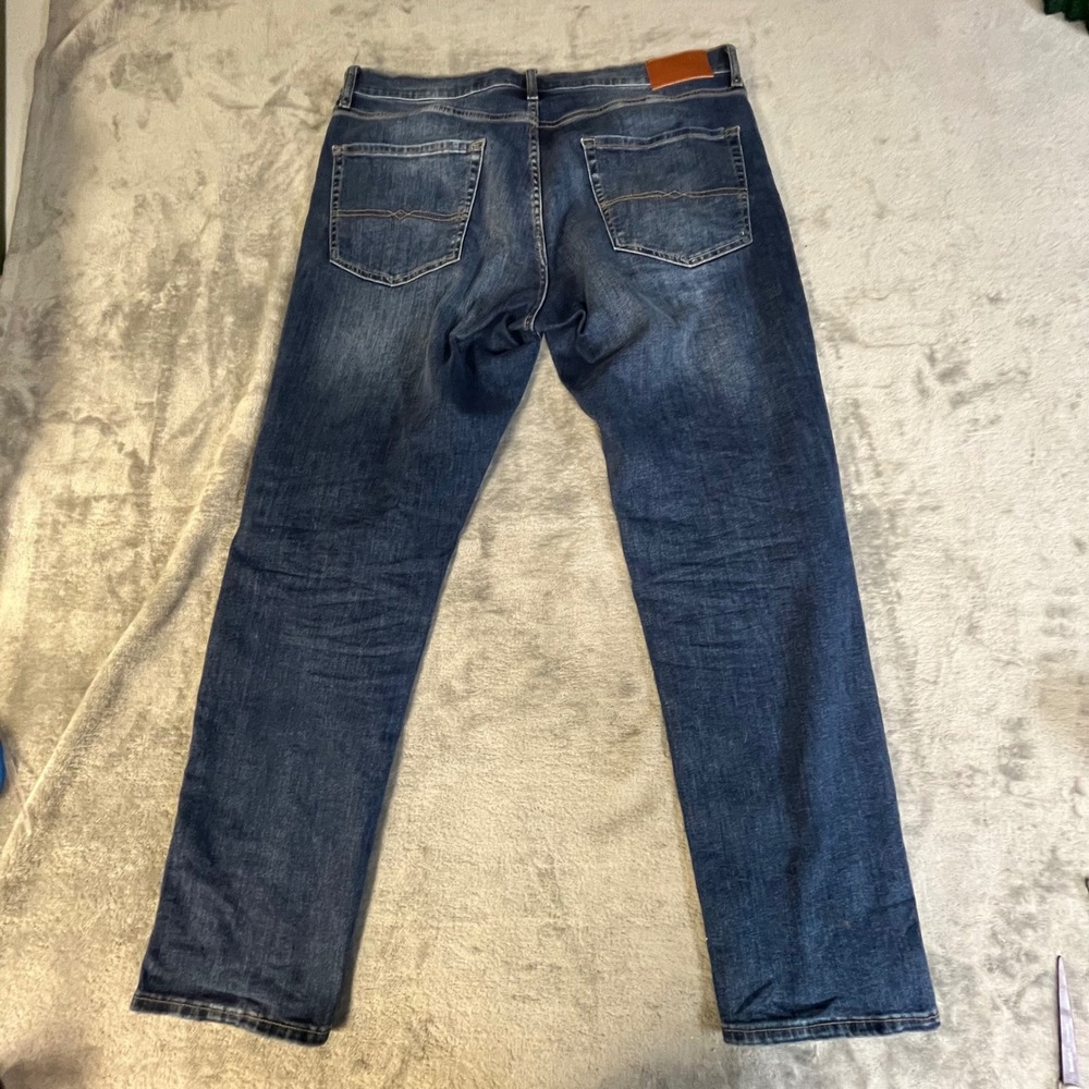 Lucky Brand 412 Athletic Slim Blue Jeans 36x32 (Meas. 39x32) Dark Wash 7MSC006 - Picture 2 of 9